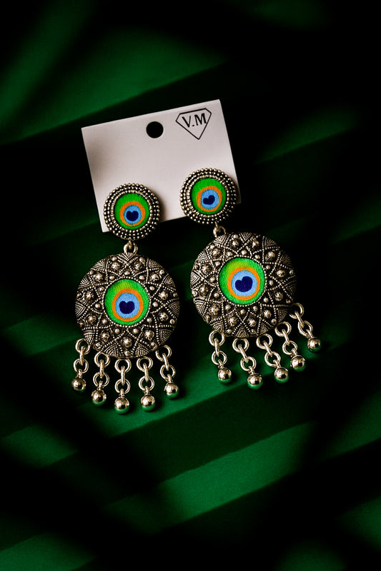 Affordable Peacock Design Jhumka Earrings – Under ₹60